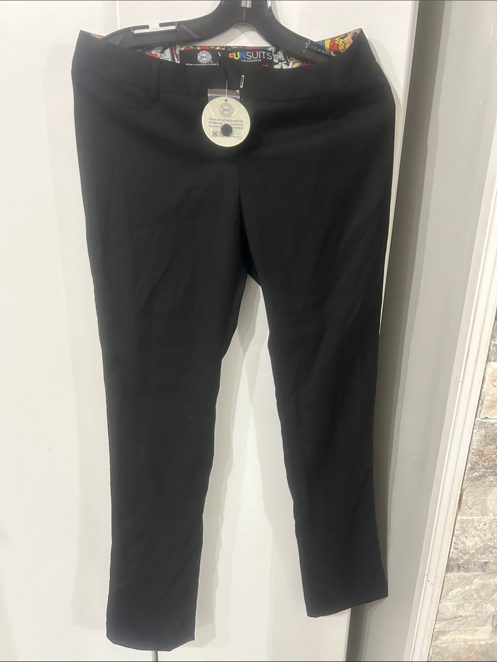 Dc comics fun suits black pants. Sz 2 nwts